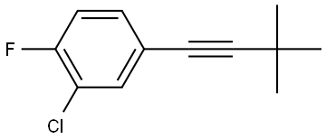 2-Chloro-4-(3,3-dimethyl-1-butyn-1-yl)-1-fluorobenzene Structure