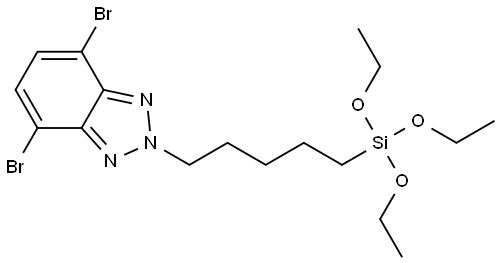 4,7-dibromo-2-(5-(triethoxysilyl)pentyl)-2H-benzo[d][1,2,3]triazole Structure