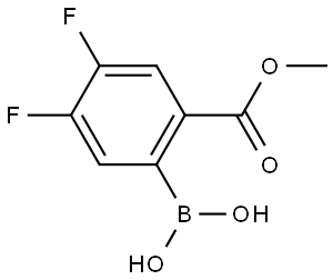 4,5-Difluoro-2-(methoxycarbonyl)phenylboronic acid Structure