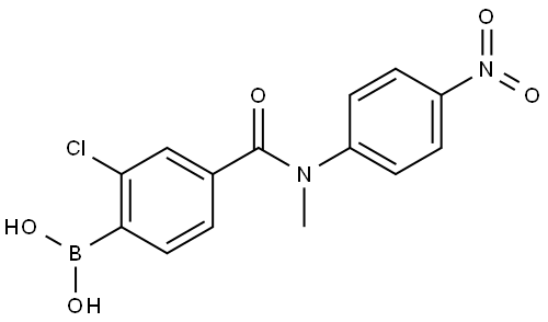 (2-chloro-4-(methyl(4-nitrophenyl)carbamoyl)phenyl)boronic acid Structure