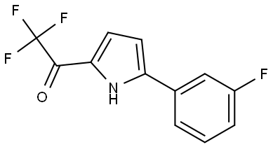 Ethanone, 2,2,2-trifluoro-1-[5-(3-fluorophenyl)-1H-pyrrol-2-yl]- Structure