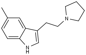 5-methyl-3-(2-(pyrrolidin-1-yl)ethyl)-1H-indole Structure