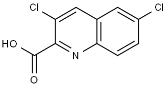 2-Quinolinecarboxylic acid, 3,6-dichloro- Structure