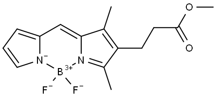 4,4-difluoro-1,3-dimethyl-4-bora-3a,4a-diaza-s-indacene-2-propionic acid methyl ester Structure