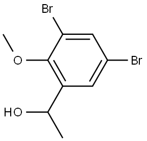 1-(3,5-dibromo-2-methoxyphenyl)ethanol Structure