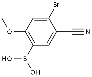 B-(4-Bromo-5-cyano-2-methoxyphenyl)boronic acid Structure