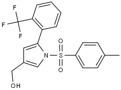 (1-tosyl-5-(2-(trifluoromethyl)phenyl)-1H-pyrrol-3-yl)methanol Structure