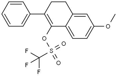 Methanesulfonic acid, 1,1,1-trifluoro-, 3,4-dihydro-6-methoxy-2-phenyl-1-naphthalenyl ester Structure