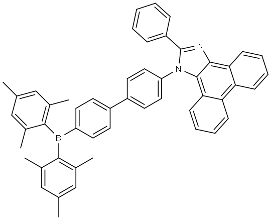 1-(4'-(dimesitylboryl)-[1,1'-biphenyl]-4-yl)-2-phenyl-1H-phenanthro[9,10-d]imidazole Structure