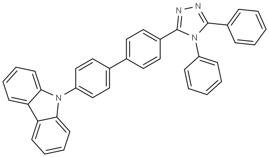 9H-Carbazole, 9-[4′-(4,5-diphenyl-4H-1,2,4-triazol-3-yl)[1,1′-biphenyl]-4-yl]- Structure