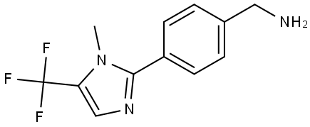 (4-(1-methyl-5-(trifluoromethyl)-1H-imidazol-2-yl)phenyl)methanamine Structure