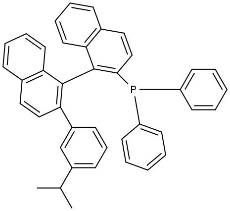 (2'-(3-isopropylphenyl)-[1,1'-binaphthalen]-2-yl)diphenylphosphane Structure