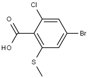 4-Bromo-2-chloro-6-(methylthio)benzoic acid Structure