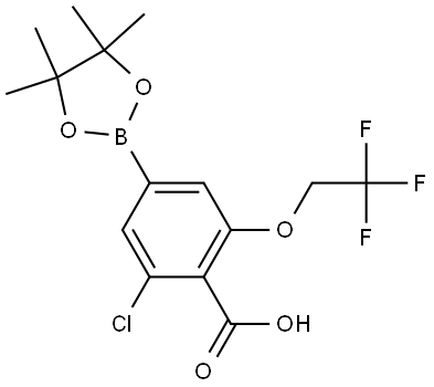 Benzoic acid, 2-chloro-4-(4,4,5,5-tetramethyl-1,3,2-dioxaborolan-2-yl)-6-(2,2... Structure