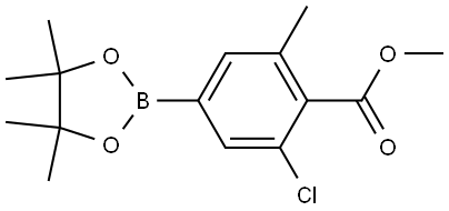 Methyl 2-chloro-6-methyl-4-(4,4,5,5-tetramethyl-1,3,2-dioxaborolan-2-yl)benzoate Structure