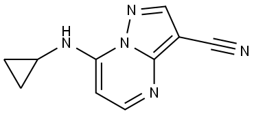 Pyrazolo[1,5-a]pyrimidine-3-carbonitrile, 7-(cyclopropylamino)- Structure