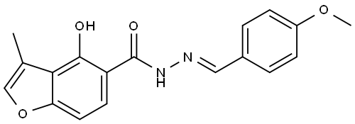 4-Hydroxy-3-methyl-5-benzofurancarboxylic acid (2E)-2-[(4-methoxyphenyl)methylen... Structure