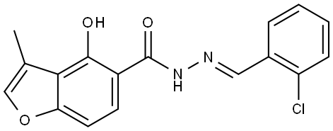 4-Hydroxy-3-methyl-5-benzofurancarboxylic acid (2E)-2-[(2-chlorophenyl)methylene... Structure