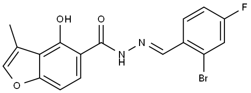 4-Hydroxy-3-methyl-5-benzofurancarboxylic acid (2E)-2-[(2-bromo-4-fluorophenyl)m... Structure