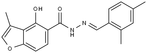 4-Hydroxy-3-methyl-5-benzofurancarboxylic acid (2E)-2-[(2,4-dimethylphenyl)methy... 구조식 이미지