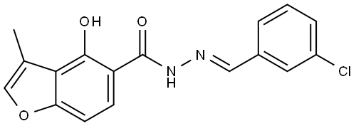 4-Hydroxy-3-methyl-5-benzofurancarboxylic acid (2E)-2-[(3-chlorophenyl)methylene... Structure