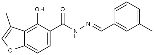 4-Hydroxy-3-methyl-5-benzofurancarboxylic acid (2E)-2-(3-methylphenyl)methylene... Structure