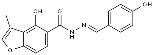 4-Hydroxy-3-methyl-5-benzofurancarboxylic acid (2E)-2-[(4-hydroxyphenyl)methylen... Structure