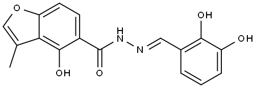 4-Hydroxy-3-methyl-5-benzofurancarboxylic acid (2E)-2-[(2,3-dihydroxyphenyl)meth... Structure