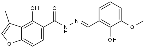 4-Hydroxy-3-methyl-5-benzofurancarboxylic acid (2E)-2-[(2-hydroxy-3-methoxypheny... Structure