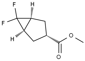 Methyl (1α,3-exo,3α,5α)-6,6-difluorobicyclo[3.1.0]hexane-3-carboxylate Structure