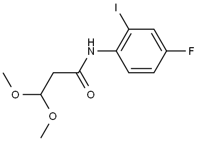 N-(4-fluoro-2-iodophenyl)-3,3-dimethoxypropanamide Structure