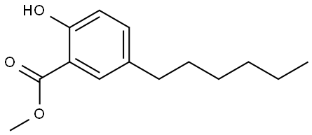 Methyl 5-hexyl-2-hydroxybenzoate Structure