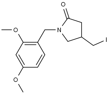 1-(2,4-dimethoxybenzyl)-4-(iodomethyl)pyrrolidin-2-one Structure