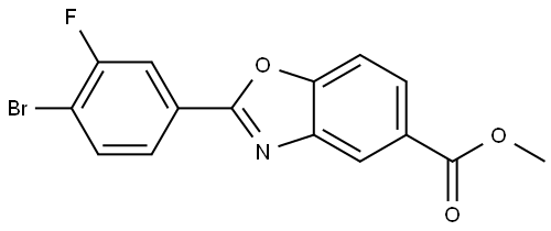 Methyl 2-(4-bromo-3-fluorophenyl)-1,3-benzoxazole-5-carboxylate Structure