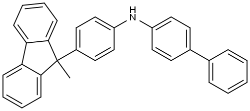 [1,1′-Biphenyl]-4-amine, N-[4-(9-methyl-9H-fluoren-9-yl)phenyl]- Structure