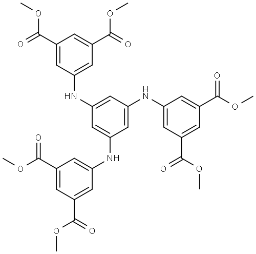 hexamethyl 5,5',5"-[benzene-1,3,5-triyltris(azanediyl)]triisophthalate Structure