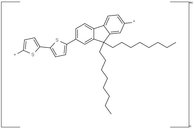 Poly[(9,9-dioctylfluorenyl-2,7-diyl)-co-(bithiophene)] Structure