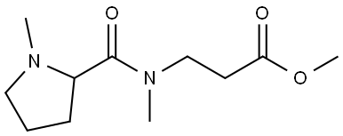 methyl 3-[N-methyl-1-(1-methylpyrrolidin-2-yl)formamido] propanoate Structure