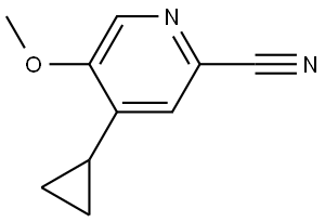 4-Cyclopropyl-5-methoxy-2-pyridinecarbonitrile Structure