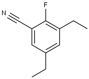 Benzonitrile, 3,5-diethyl-2-fluoro- Structure