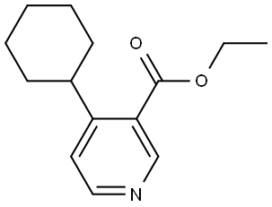 Ethyl 4-cyclohexyl-3-pyridinecarboxylate Structure