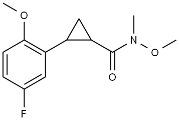 2-(5-fluoro-2-methoxyphenyl)-N-methoxy-N-methylcyclopropane-1-carboxamide 구조식 이미지