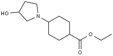 ethyl 4-(3-hydroxypyrrolidin-1-yl)cyclohexanecarboxylate Structure