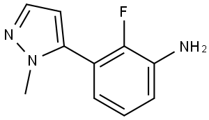 2-Fluoro-3-(1-methyl-1H-pyrazol-5-yl)benzenamine Structure