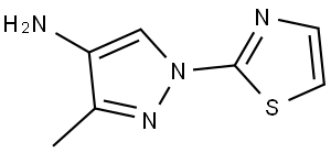 3-methyl-1-(thiazol-2-yl)-1H-pyrazol-4-amine Structure