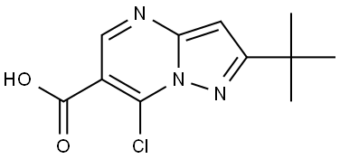 2-(tert-butyl)-7-chloropyrazolo[1,5-a]pyrimidine-6-carboxylic acid Structure