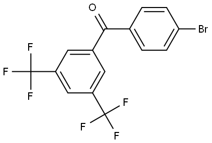 (3,5-bis(trifluoromethyl)phenyl)(4-bromophenyl)methanone Structure