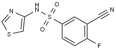 3-Cyano-4-fluoro-N-4-thiazolylbenzenesulfonamide Structure