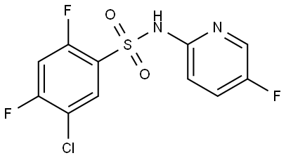 5-Chloro-2,4-difluoro-N-(5-fluoro-2-pyridinyl)benzenesulfonamide Structure