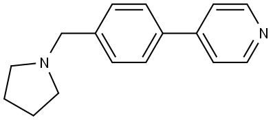 4-[4-(1-Pyrrolidinylmethyl)phenyl]pyridine Structure